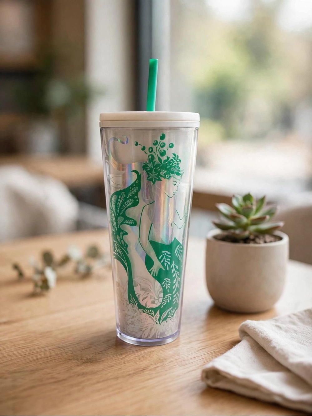 Starbucks Pearl & Green Siren Cold Cup Tumbler